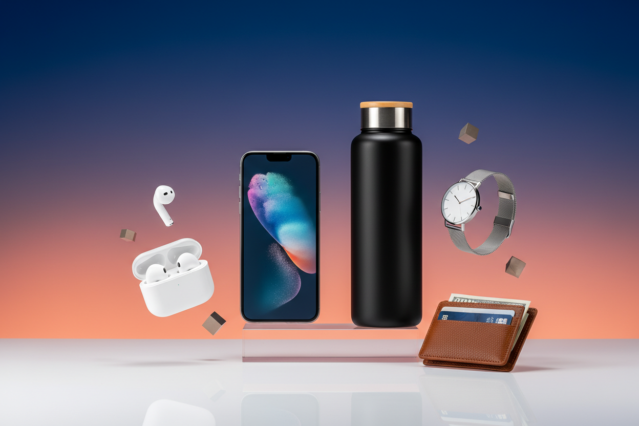 generate a cool image for the store that includes multiple products